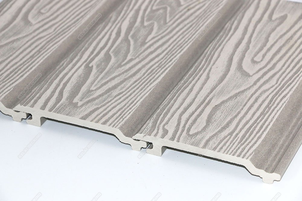 exterior wall cladding 145x20.5mdeep embossing wood grain in white color