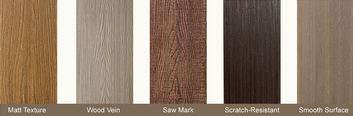latest generation composite decking surface textures